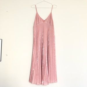 Zara pink sequin midi dress Clearance